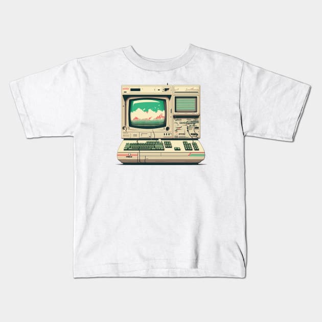 80s computer Kids T-Shirt by bmron